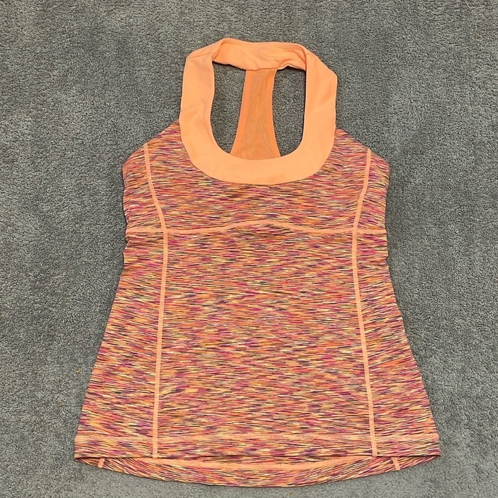 EC Lululemon Scoop Tank - Orange / Pink - Size 8